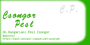 csongor pesl business card